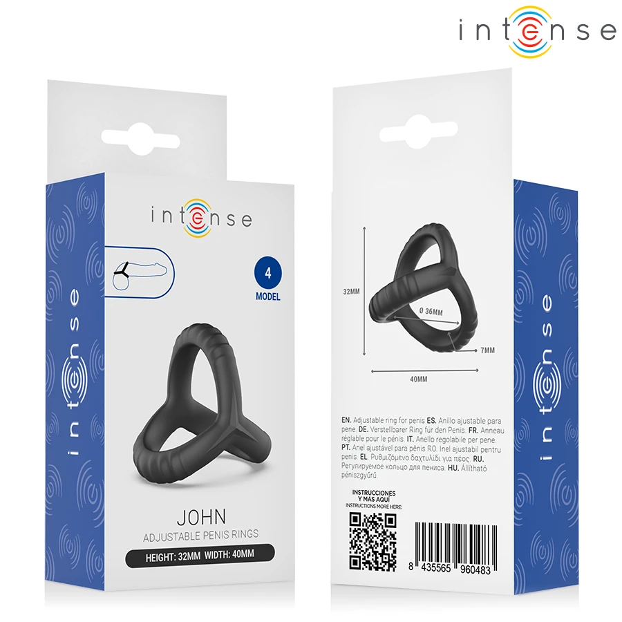 INTENSE - JOHN ADJUSTABLE TRIPLE PENIS RING MODEL 4